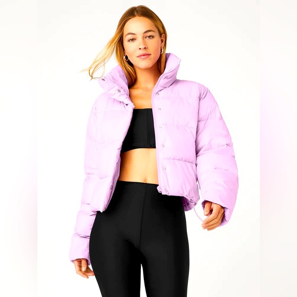 alo gold rush puffer espresso